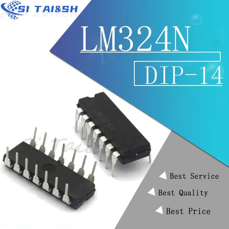 10PCS LM324N   LM324   Waterproof shell