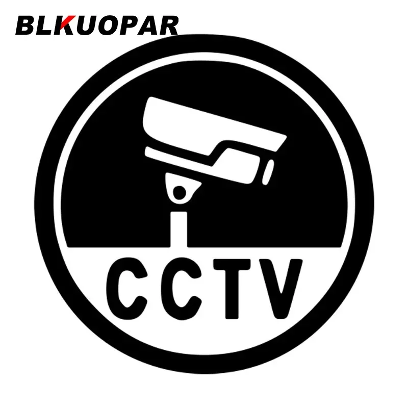BLKUOPAR Security Camera Car Sticker Sunscreen Waterproof Laser Vinyl Die Cut JDM Decal Creative Caravan Skateboard Car Styling