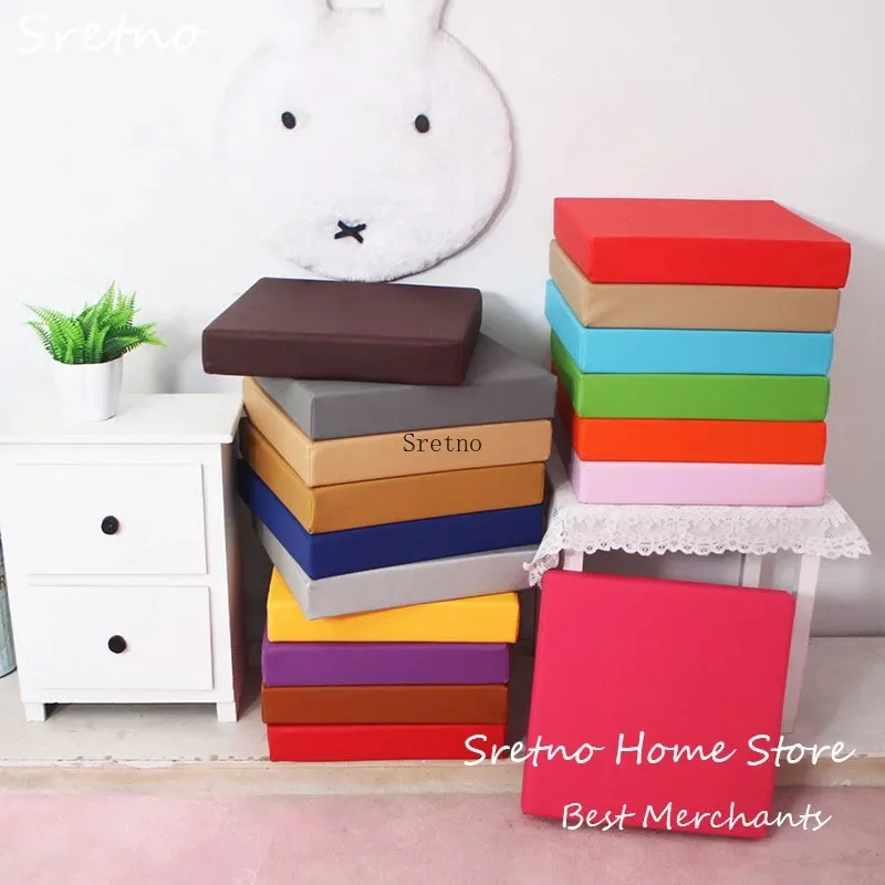 

Customized PU Leather Cushions 70H High-density Sponge Cushion Core Office Chair Cushions Shoe Changing Stool Cushion cojines