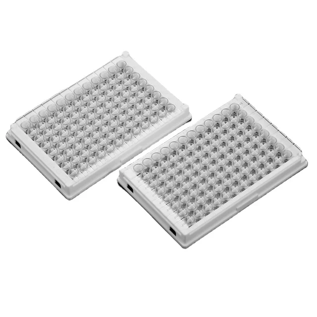 High/Medium Binding Lab Supplies Medical PS High Absorption Flat Bottom Detachable 8-strip or 12 Strip 96 Well Elisa Plate