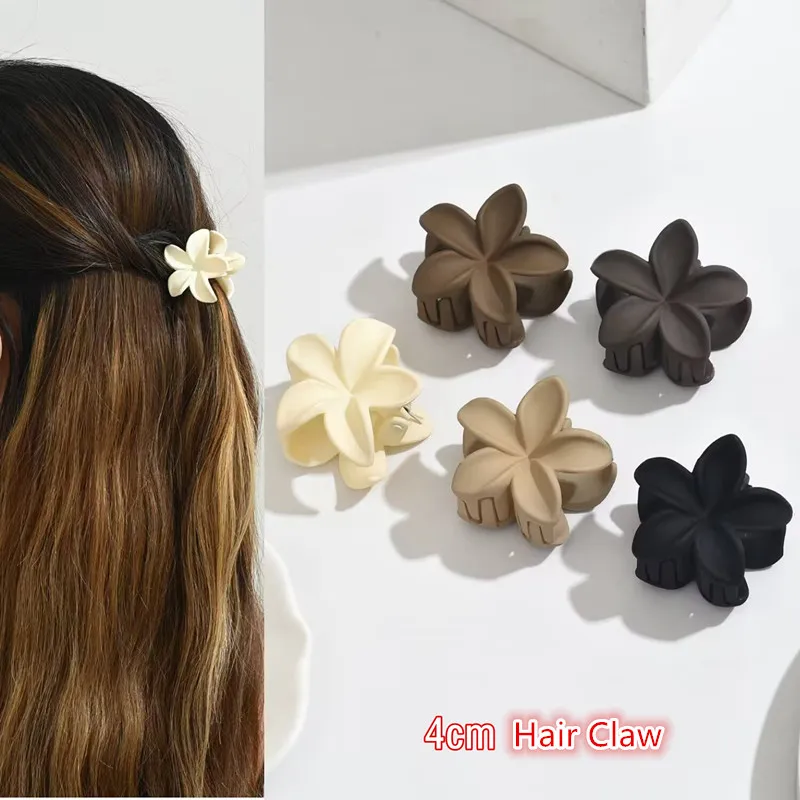 3 pz/set Coreano Estate Fiore Opaco Piccolo Squalo Clip di Capelli Artiglio Per Le Donne Ragazze Temperamento Barrettes Tornante Accessori Per Capelli