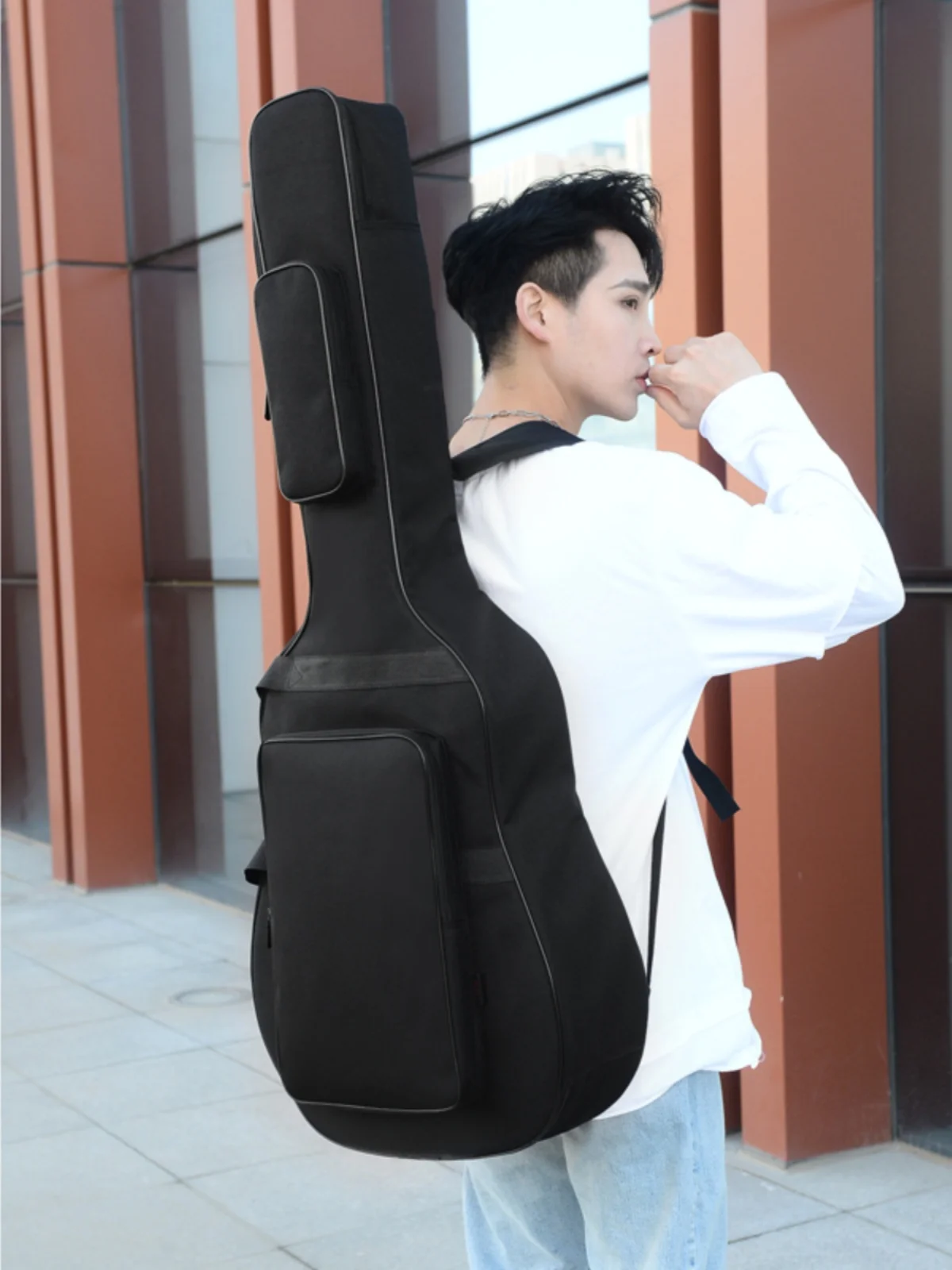 

Thiened Waterproof Wood Guitar Bag Classical Folk Double oulder Bapa Bag for 35 36 38 39 40 4 42 43 Inch Guitars