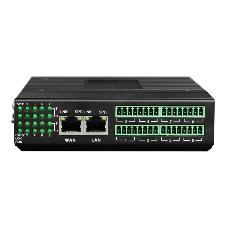 

16-канальный преобразователь DI/DO с сухим контактом и IP (Ethernet)