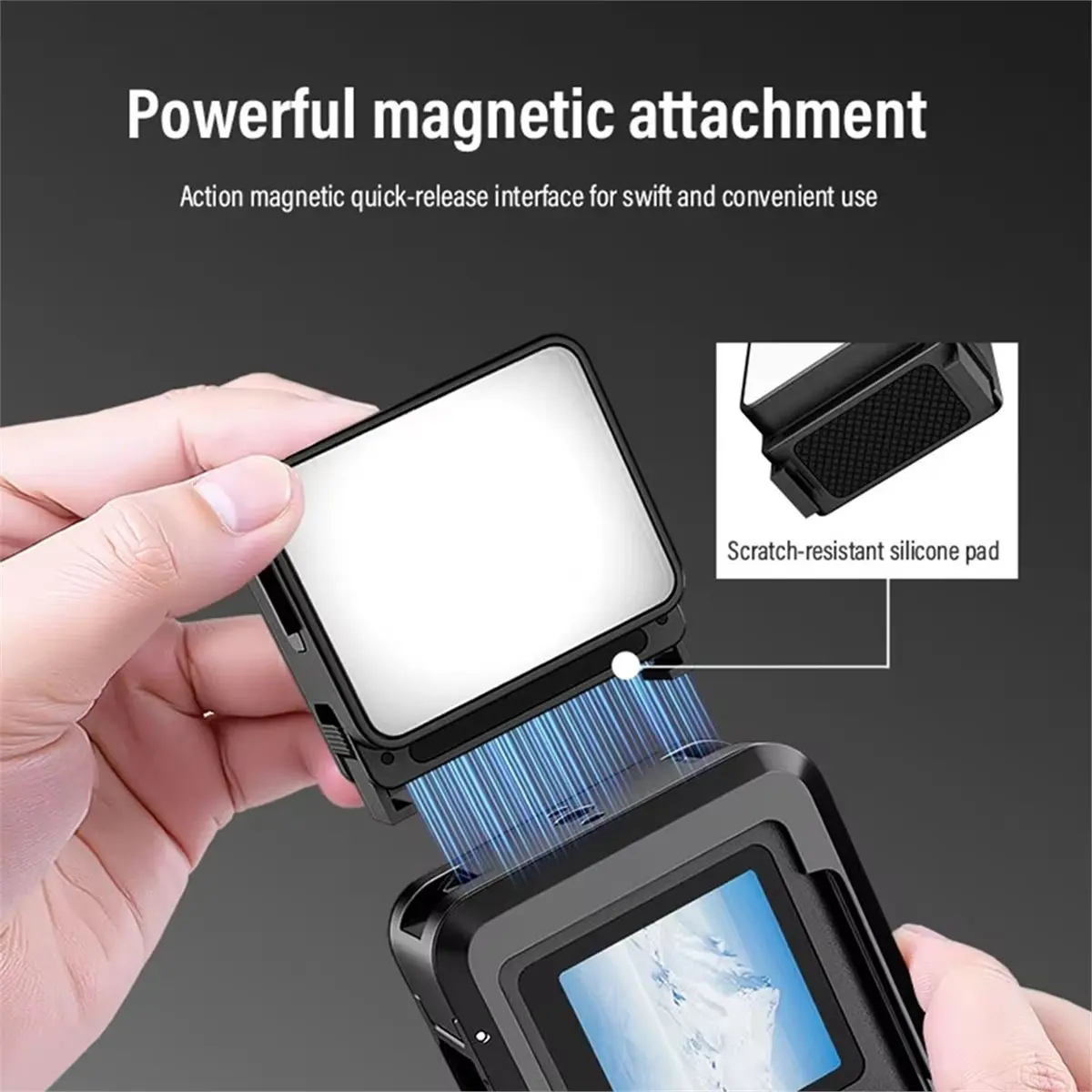（2026 SUMMER）For Action3/4/5Pro Mini Portable Fill Light Pocket3 Magnetic Quick Release Vlog Fill Light Action