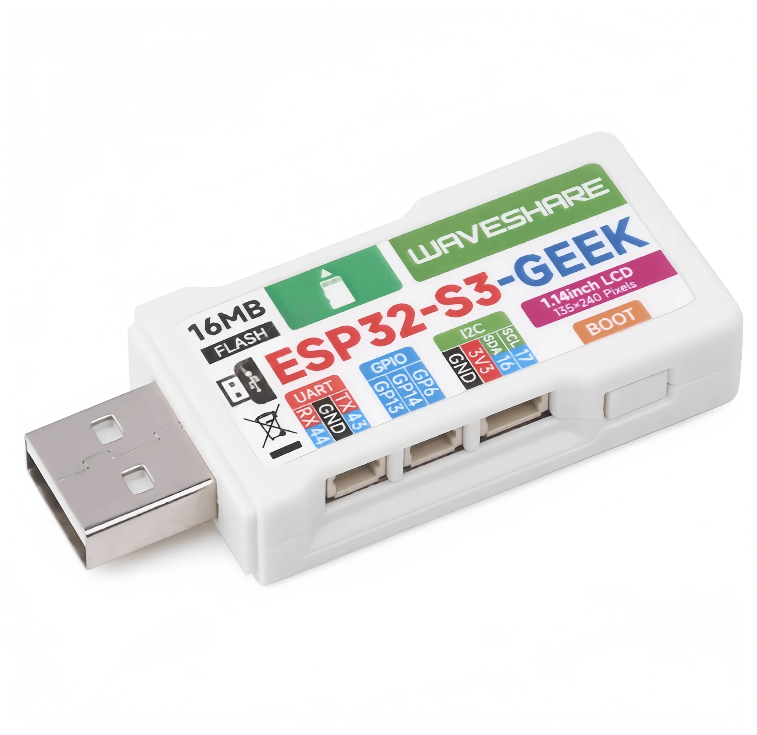 ESP32-S3 개발 보드 ESP32-S3R2 Geek 1.14인치 LCD ST7789 USB 동글