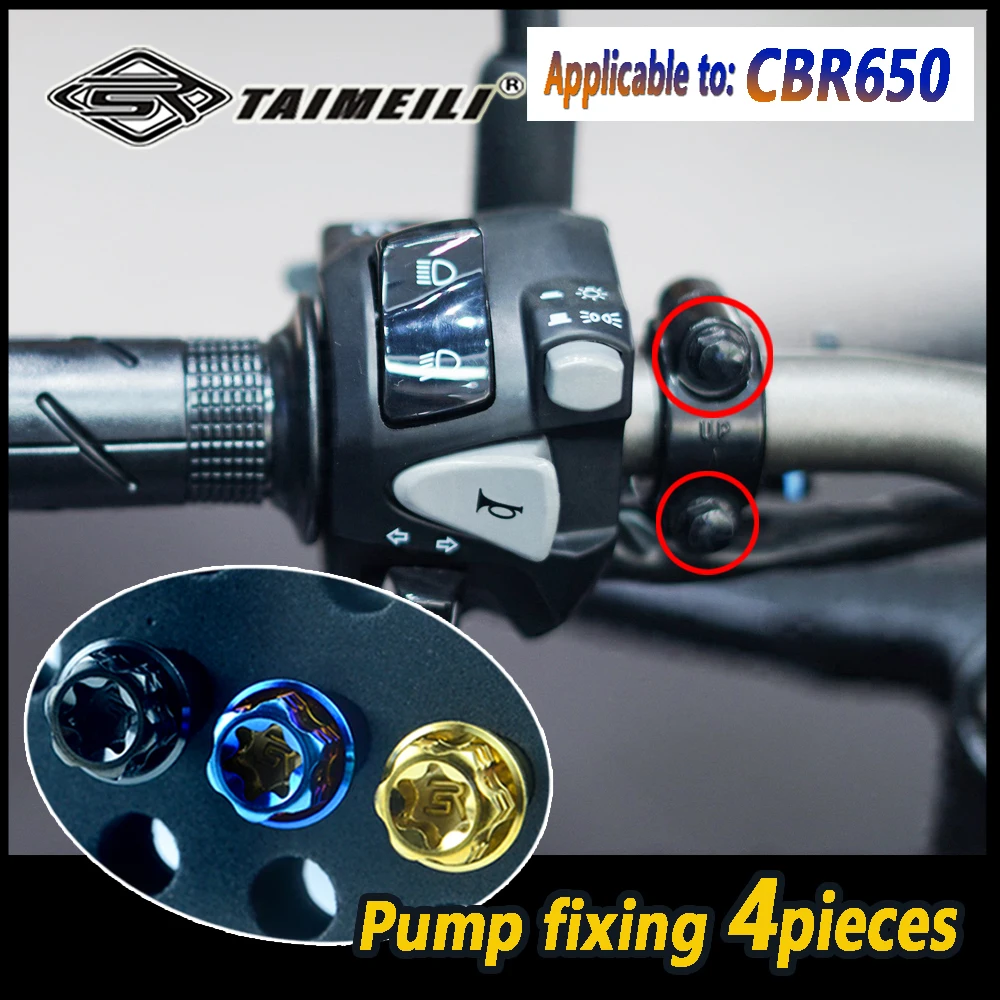 TAIMEILI Titanium Alloy Motorcycle Shell Set Screws Suitable for Honda CBR650 Shell Modification and Repair No.2