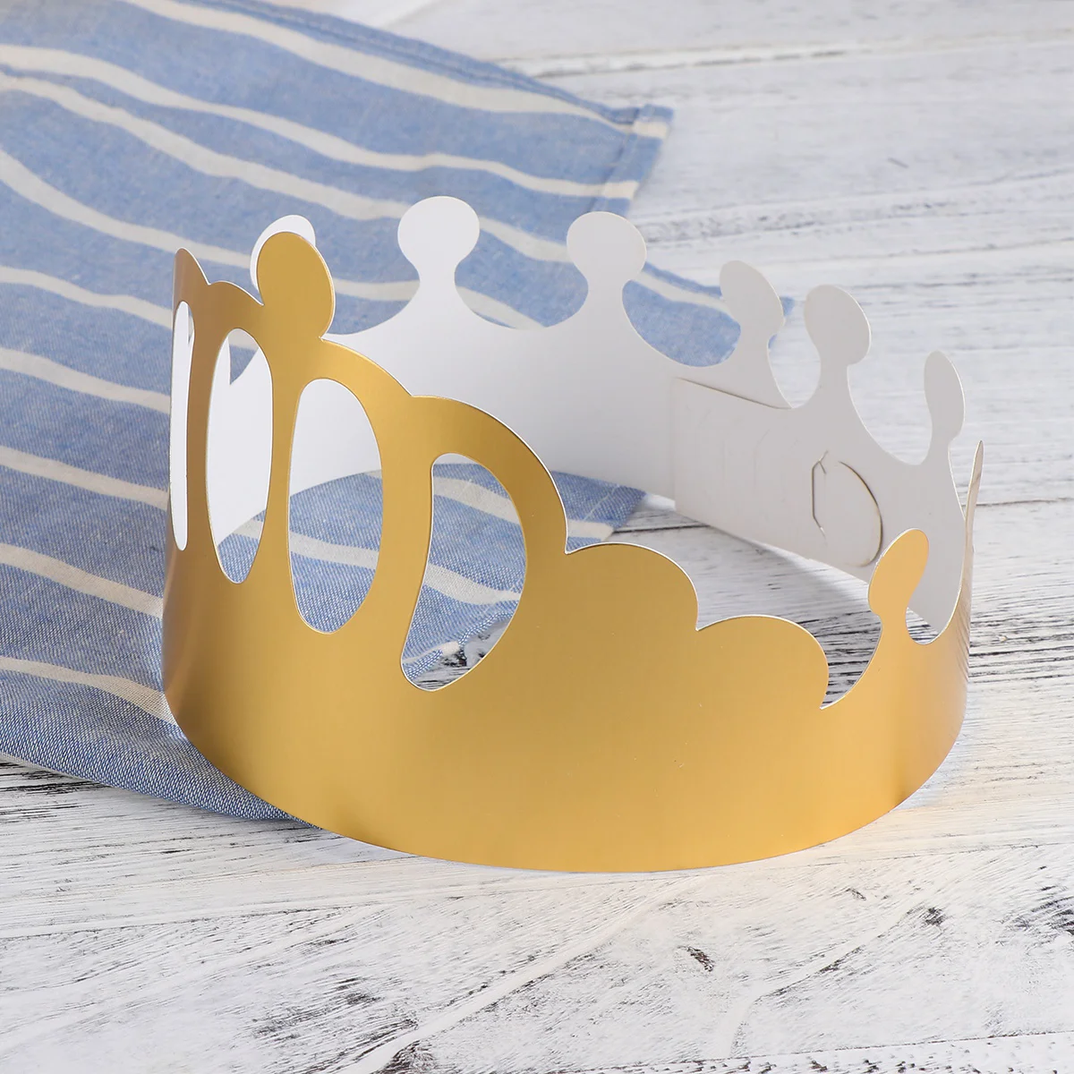 12 ชิ้น Golden Party หมวกปรับ Tiara Crown หมวก Party Supplies สําหรับเด็กผู้ใหญ่วันเกิดฉลอง Photo Props