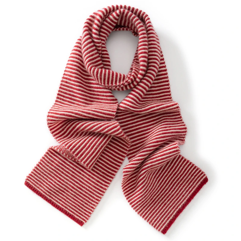 

Классический универсальный полосатый 100% кашемировый вязаный шарф, осень-зима 202, высококачественный модный теплый шарф для пар