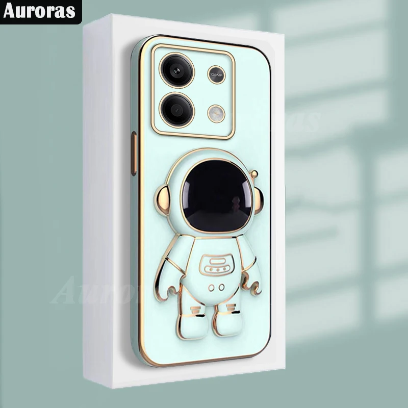 

Aurora For Redmi Note 13 Pro 5G Cover Astronaut Bracket Solid Color Electroplate Soft Shell For Redmi Note 13 Pro + Plus 4G Case