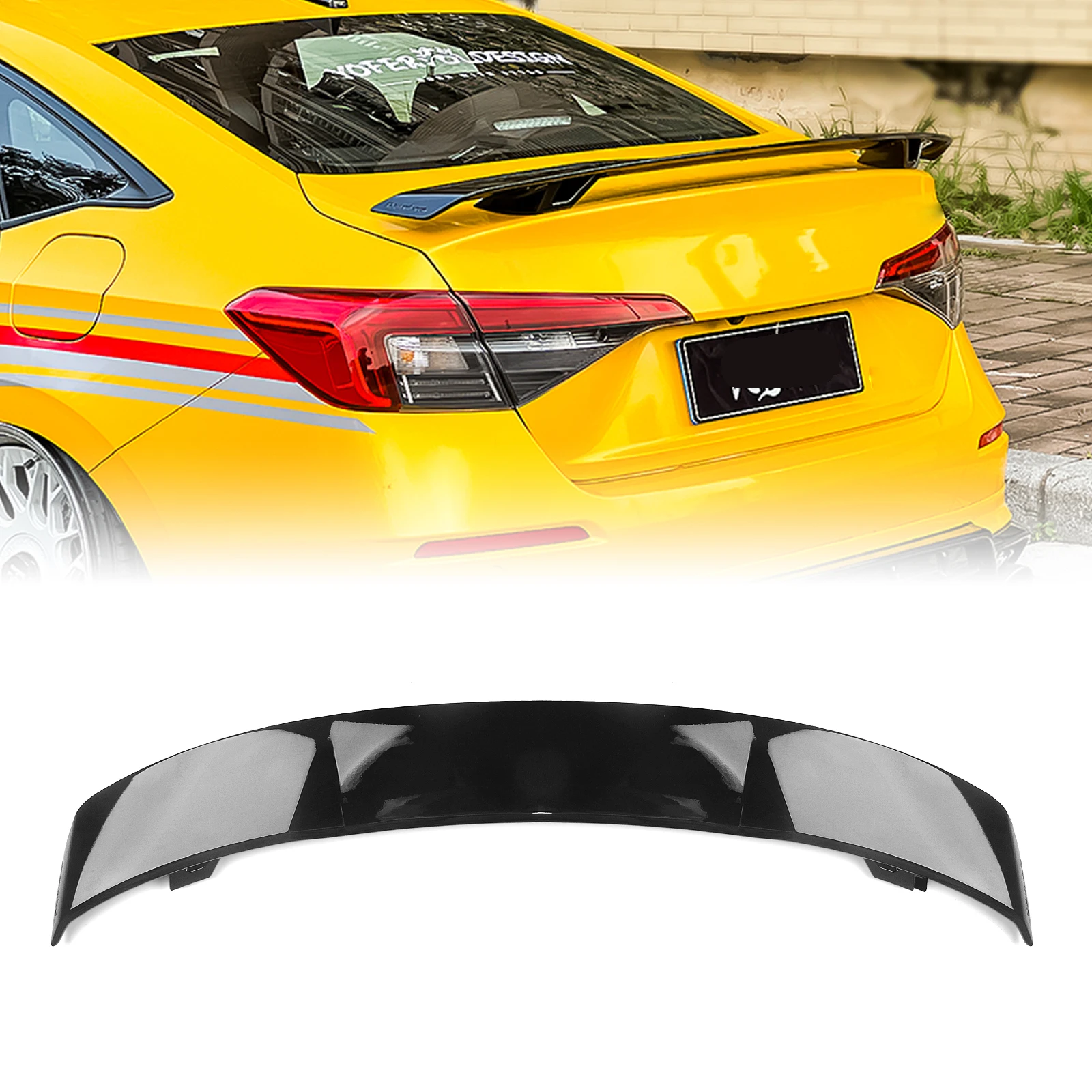 

YOFER Rear Trunk Lid Spoiler Wing Lip For Honda Civic 11th 2022-2025 11 Gen Tailgate Tail Deflector Splitter