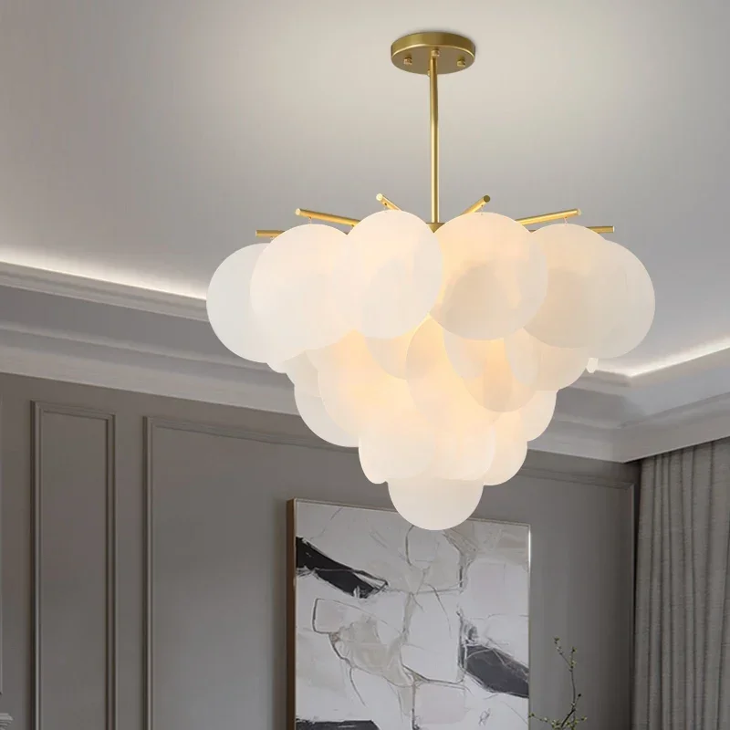 

Romantic Post-Modern Pendant Lamps Model Room Round Acrylic Sheet Living Room Dining RoomFlower Shape Pendant Lights