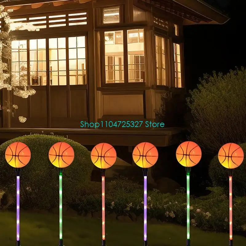 D8KF Waterproof Pathway Light Football/Basketball/Baseball Garden Lights Suitable for Outdoor Use with Auto