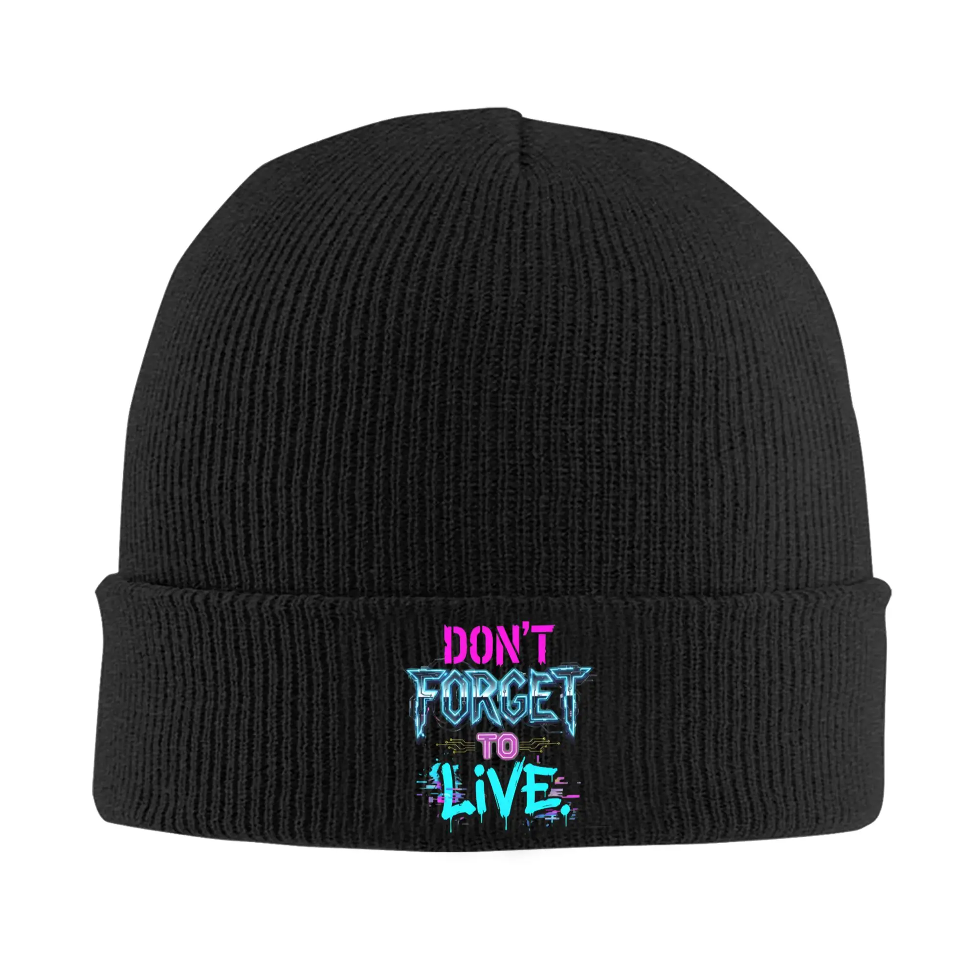 Yungblud Don't Forget To Live Knit Hat  Beanie Hats Kpop Head Wrap Female Male Bonnet Hats Winter Custom Funny Caps