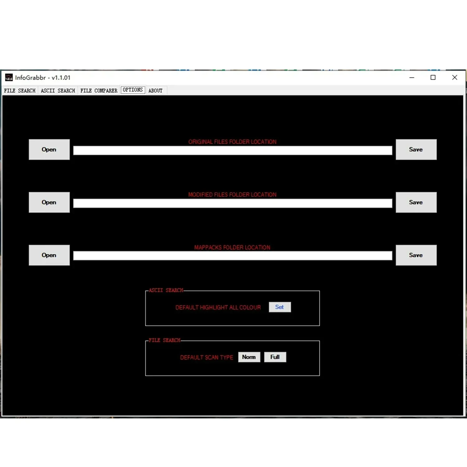 Picture 5: InfoGrabbr Information And File Testing Software For Remap Files Original/Modified File Searcher Corrupt File (Zero data) Test
