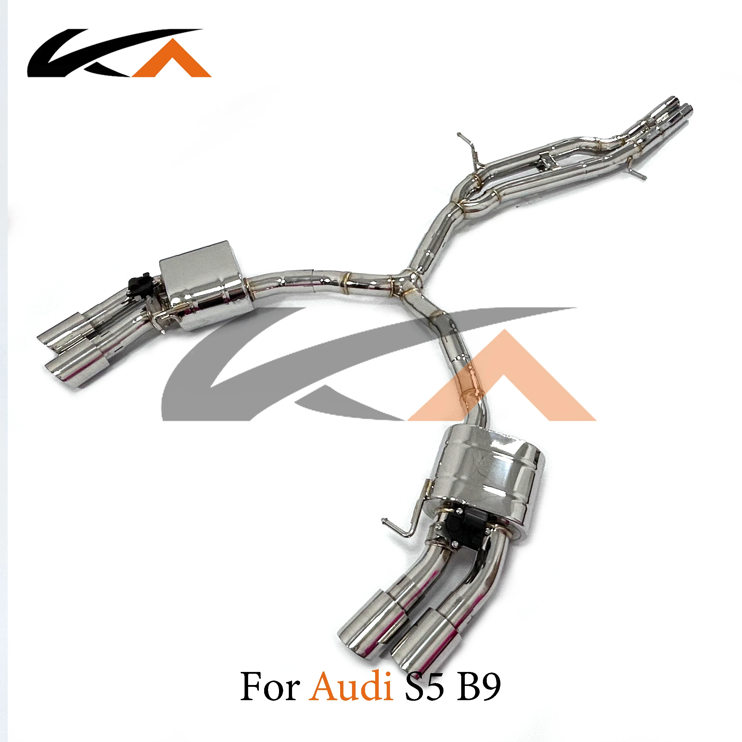 KA Tuning exhaust system stainless catback for Audi S4 S5 B9 B9.5 3.0T rear section performance parts muffler with valve