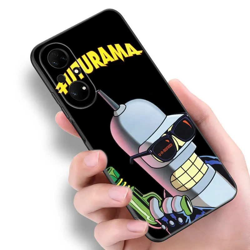 Anime F-Futurama Bender Phone Case For Huawei Pura 70 Ultra P20 P30 P40 Lite P60 Art P50 Pro P50E P Smart 2018 2019 2020 2021