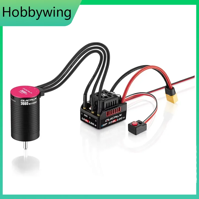 

HobbyWing QuicRun WP 10BL120 G2 120A ESC 3652 3660 G2 Motor Brushless Combo 1/10 RC Model Car Buggy Racing Accessorie