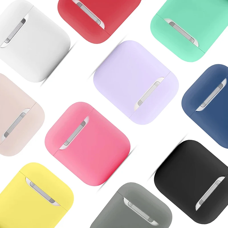 Protective case for Apple Airpods 1st 2nd gen silicone solid color split ultra-thin protective case for Airpods 1 headphone case