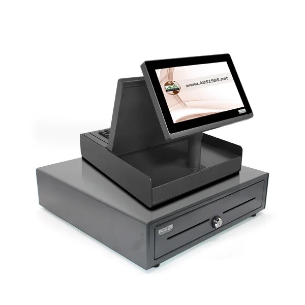 ATV&UTVWholesale ABS 1900 POS Machine Cash Register System with Windows 10 78-Key Keyboard Scanner J 1900 CPU 4G Memory