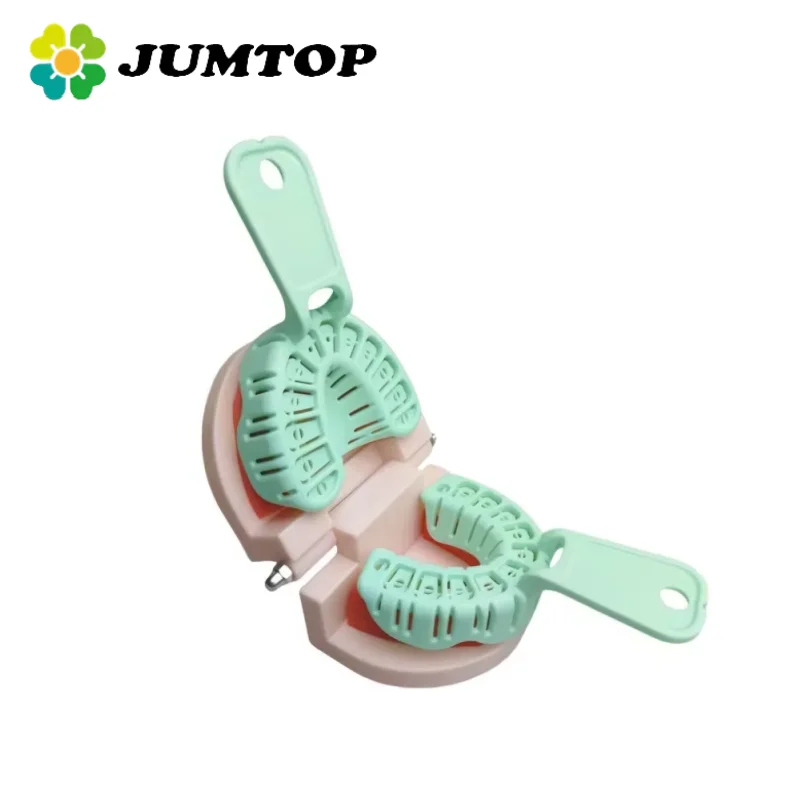 

JUMTOP 2 шт. пластиковый лоток для оттисков зубов, съемный частичный лоток с полным ртом, легко складывается