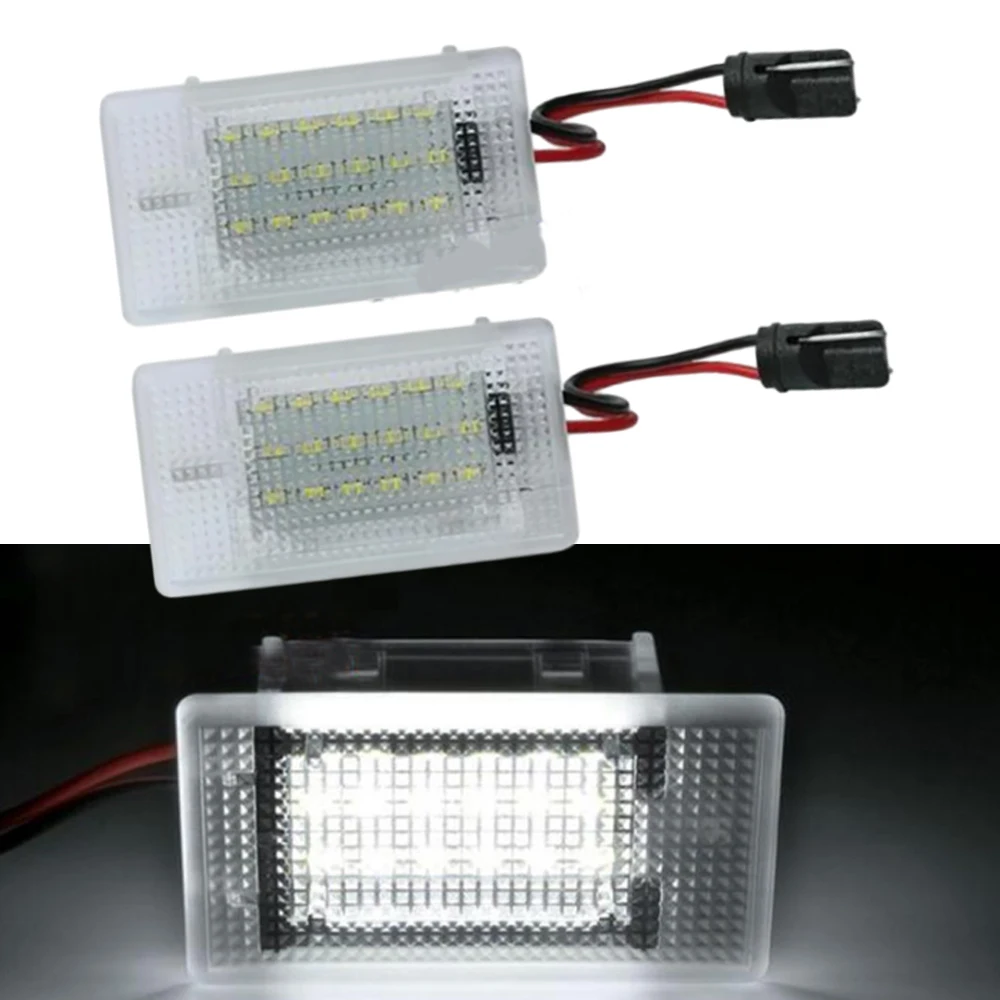 2Pcs 12V LED License Number Lights Lamps For Ford Focus MKII MK2 Xenon White Light  Car Accessories