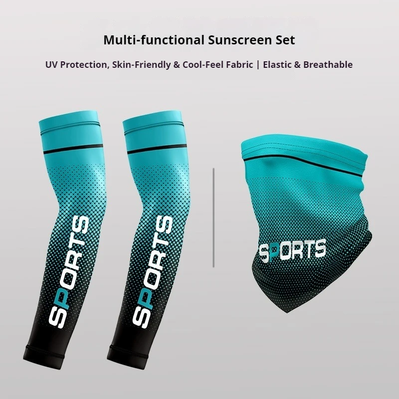 

Summer Fashio Sunscreen Ice Silk Sleeve UV Sun Protection Cooling Anti-Slip Arm Sleeves Men Women Outdoor Sport Cycling