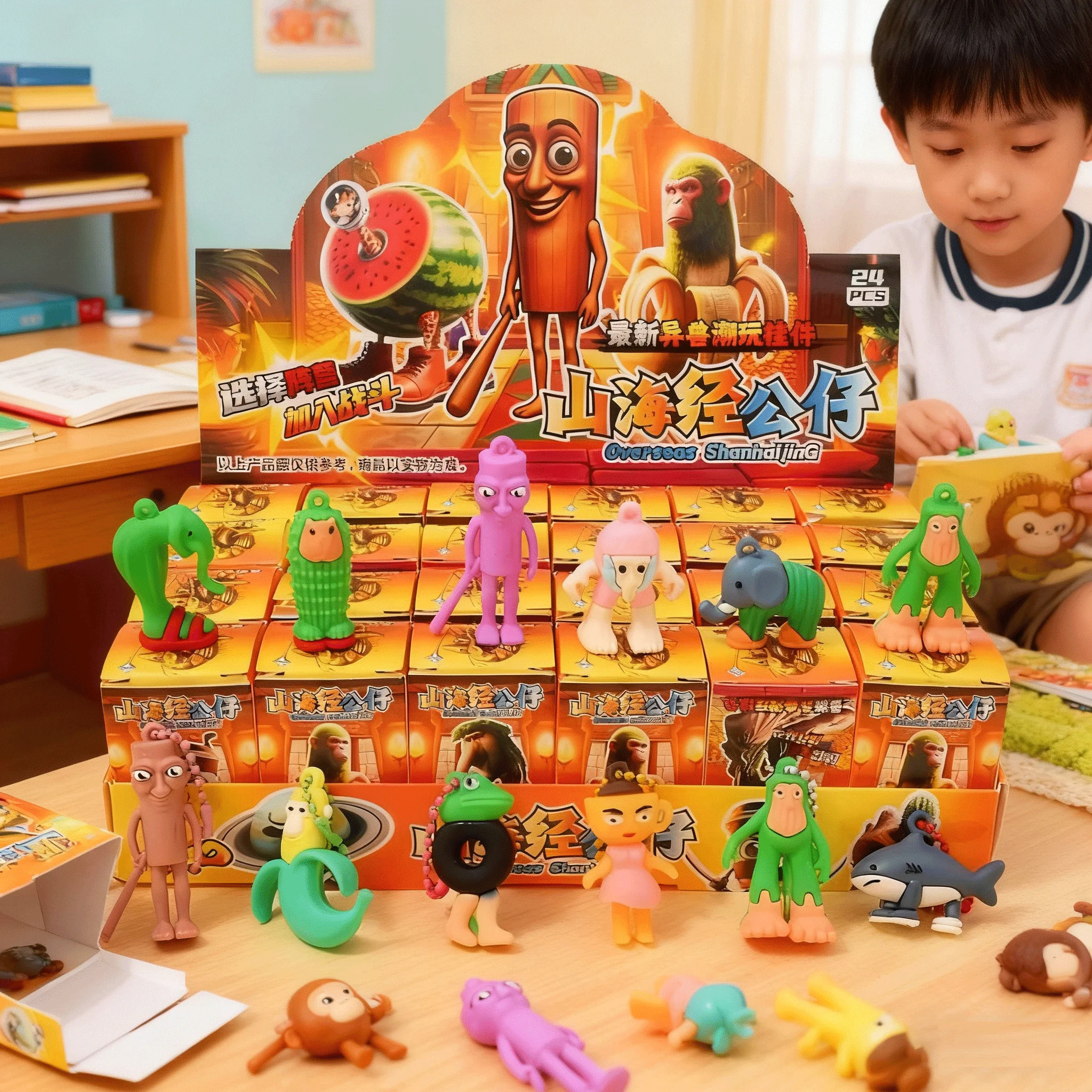 

Итальянская глухая коробка Brainrot, игрушка TungtungtungSahur Tralarero Tralala Bombardinocrocodilo, фигурки, брелок для ключей, Рождественский подарок