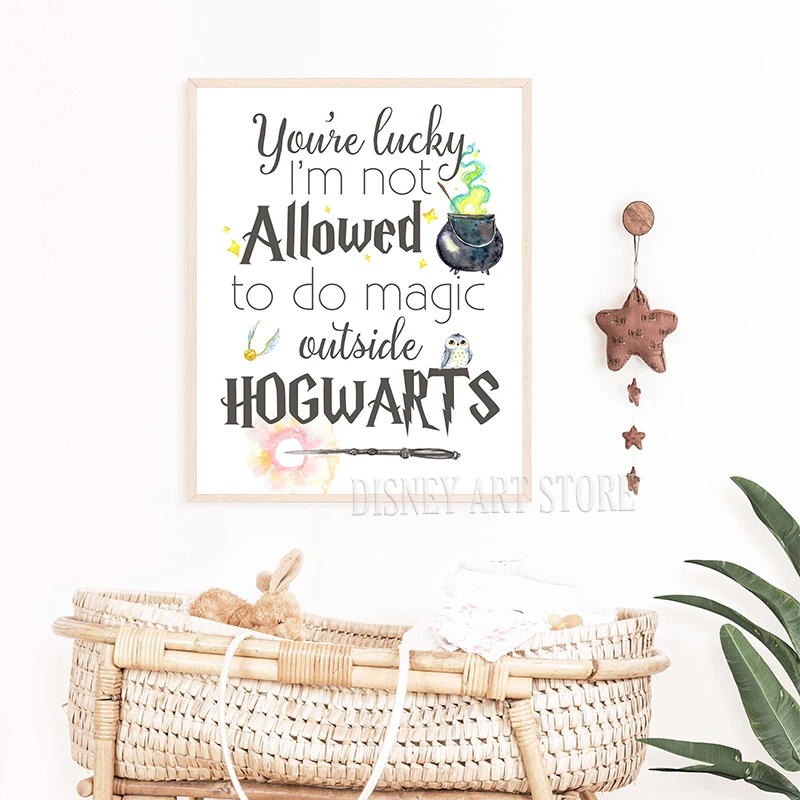 Harry Potter Movie Art Prints Hand Drawn Posters Magic Wand Props Canvas Painting Kids Room Wall Pictures Decor Gifts For Fans view 4