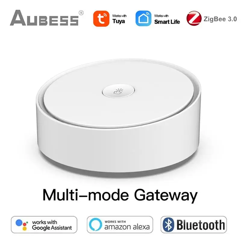 

Top Tuya ZigBee 3.0 Multi-mode Gateway Hub Smart WiFi Bluetooth Mesh Hub Work with Smart Life App Voice Control Alexa Google