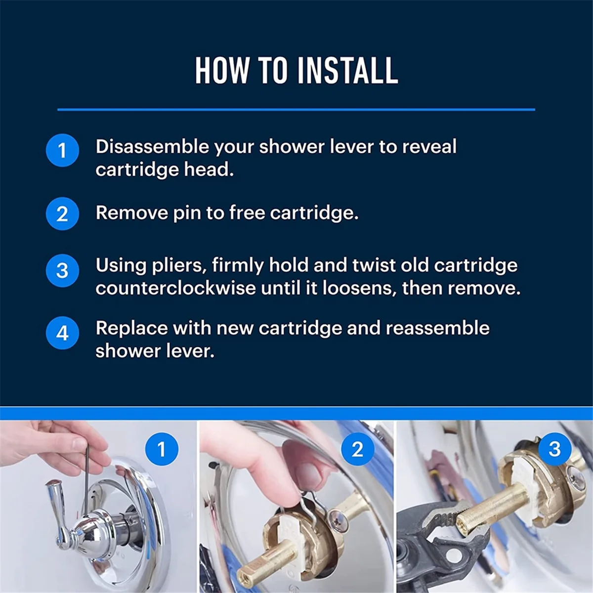 1222 Cartridge Replacement for Moen One Handle Posi Temp Faucet Cartridge, Bathtub Shower Valve Parts And, BrassB84B