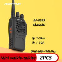 2PCS Baofeng BF-888S  5W Walkie Talkie Dual Band Portable Long Range Standby UHF 400-470MHz USB Ham Two Way Radio for Hunting