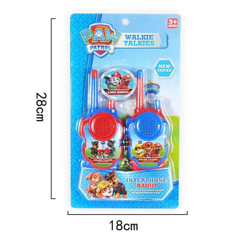 Paw Patrol Kids Toy Radio Walkie-talkie Set Family Outdoor Parent-child Interaction Boy and Girl Phone Christmas Halloween Gift