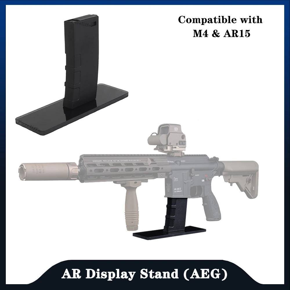 

Hunting Gear AR Display Stand(AEG)/Decorative Props Rifle Stand with Non-Slip ,Compatible with M4 & AR15,ABS Magazine Glass Base