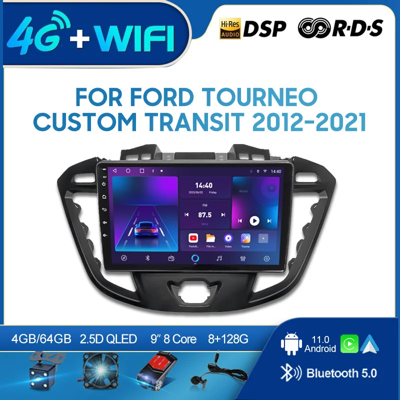 

QSZN For Ford Tourneo Custom Transit 2012-2021 2din Android 12.0Car Radio Multimedia Video Player GPS Navigation 4G Carplay Head