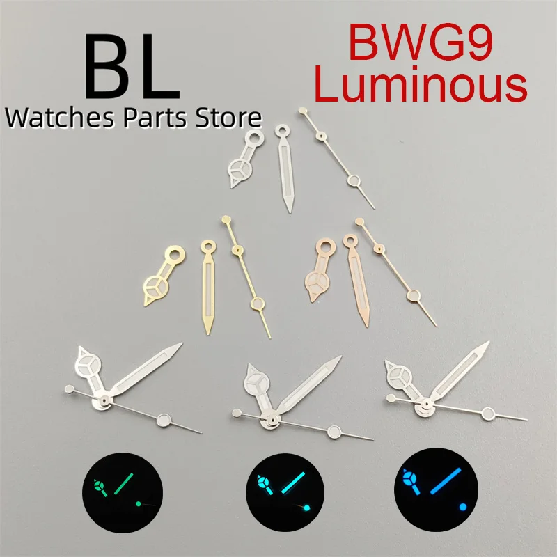 BLIGER Super C3 Lume BGW9 Watch Hands Silver Gold Rose Gold Fit For NH35 NH36  8205 8215 821A PT Automatic Movement Accessories