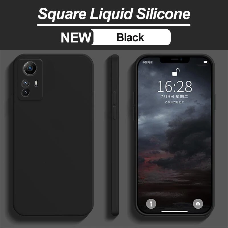 حافظة سيليكون مربعة أصلية فاخرة لهاتف Xiaomi Redmi Note 12s 4G فائقة النعومة غير لامعة Fundas Redmi Note12s Note 12 s 4G