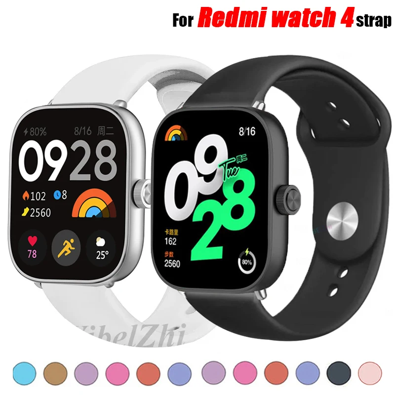 Sport Bracelet for Redmi watch 4 strap SmartWatch WristBand Accessories Soft Silicone Watchband correa for xiaomi mi band 8 pro