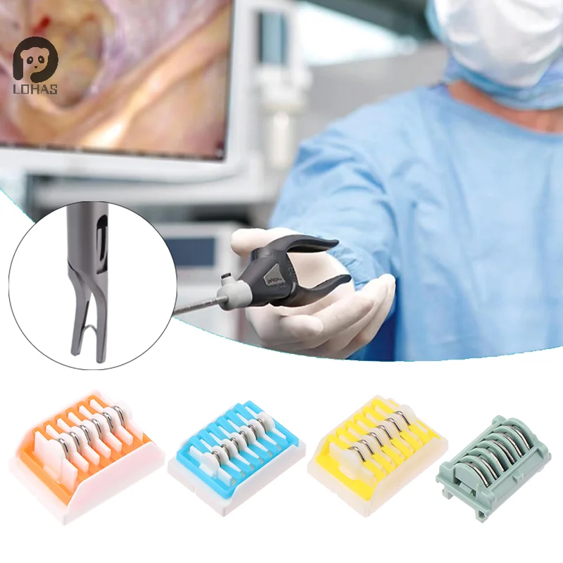 ●★1PC Medical Titanium Clamp Titanium Vascular Blocking Laparoscopic Surgical Instrument Endoscopic Open Abdominal Titanium