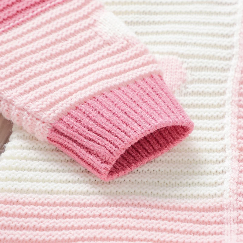 طفل الفتيات السروال القصير محبوك الوليد طاقم الرقبة طويلة الأكمام حللا Playsuits 0-18 متر قطعة واحدة Infantil الاطفال الخريف الشتاء الملابس