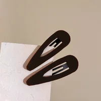 2pcs/lot Autumn and winter Velvet Hair Clip For Women Black BB clip girls red Flocking hairclip fashion hairpin  hair accessorie 4
