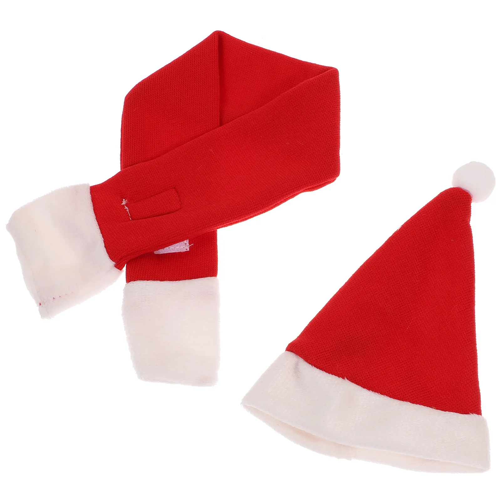 

2 Pcs Lizard Scarf Bearded Dragon Santa Hat Christmas Sweater Holiday Costume Clothing Set Party