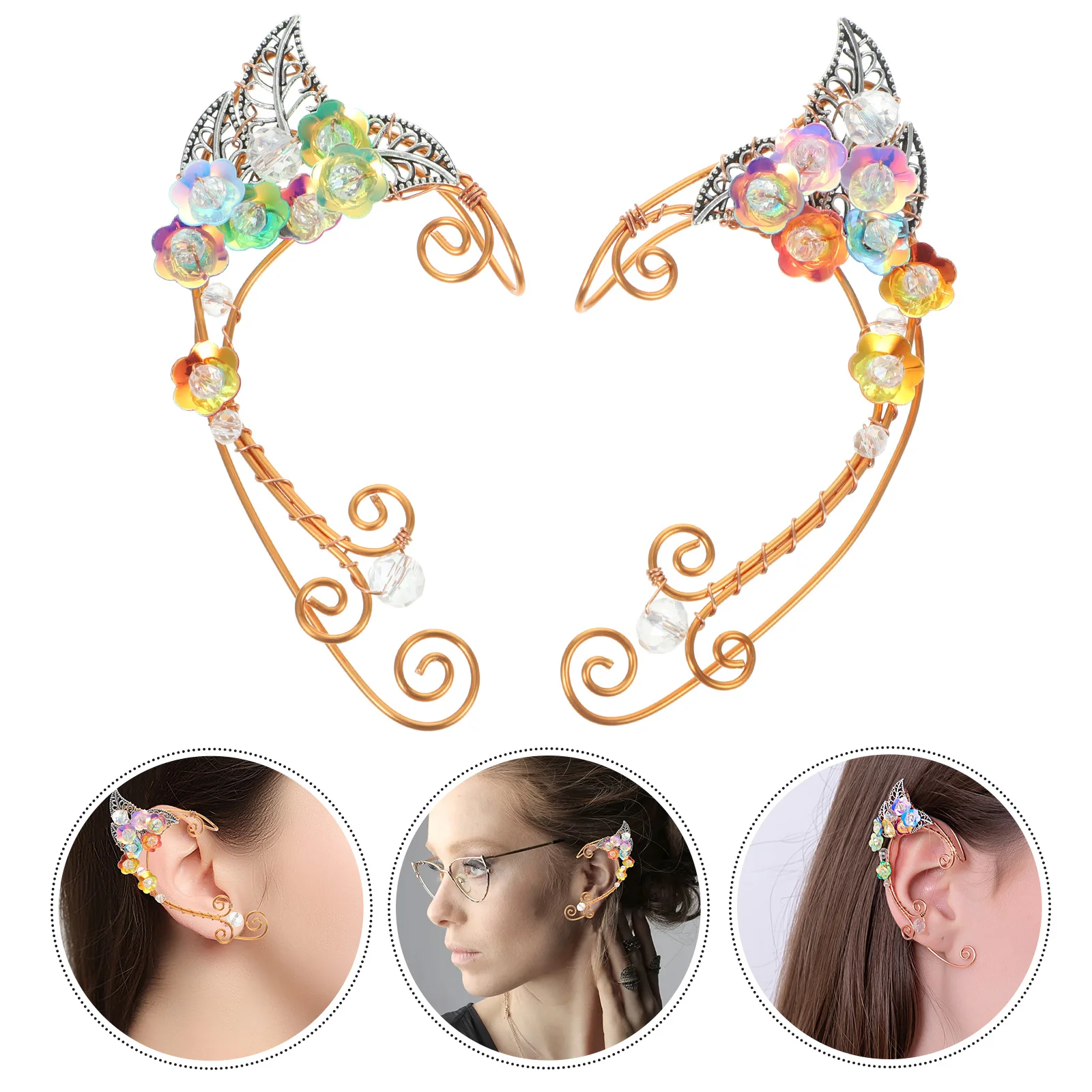 

Non Piercing Ear Clip Rings Cuffs for Women Unique Fairy Earrings Highlight Appearance Parties Daily Wear Gifts Valentine