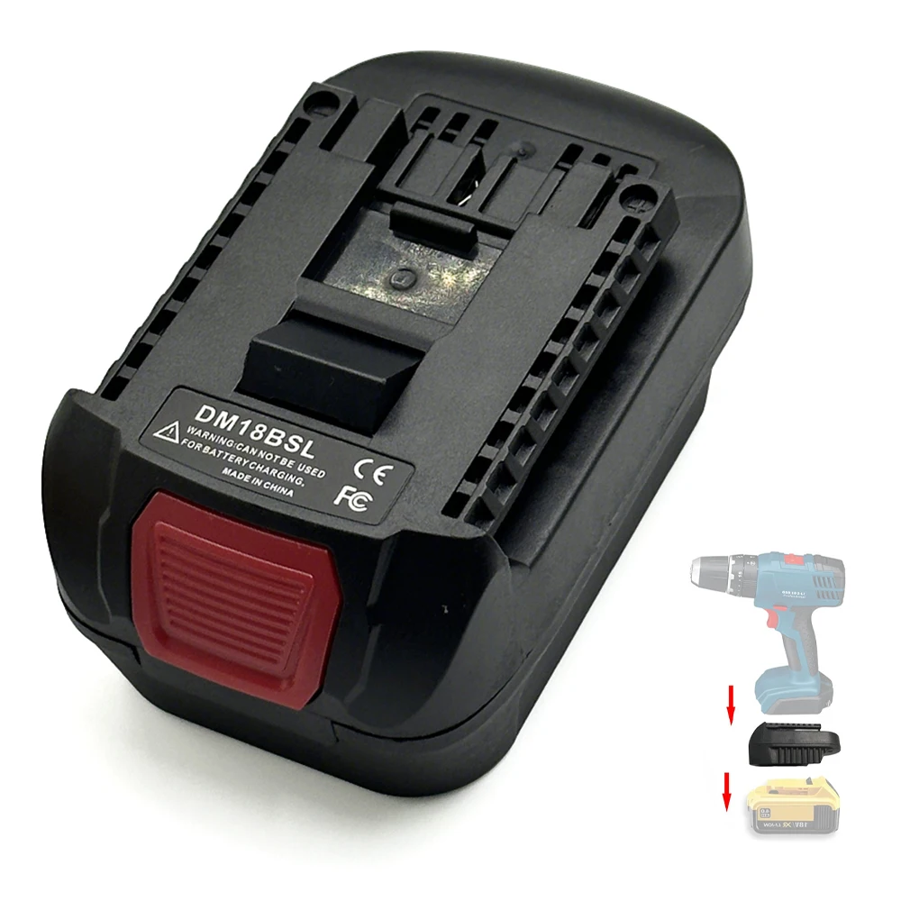 NEW Battery Converter Adapter DM18BSL for Milwakee 18V&Dewalt 20V Li-Ion Battery Used to for Bosch 18V Tool Battery