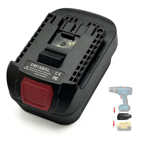 NEW Battery Converter Adapter DM18BSL for Milwakee 18V&Dewalt 20V Li-Ion Battery Used to for Bosch 18V Tool Battery