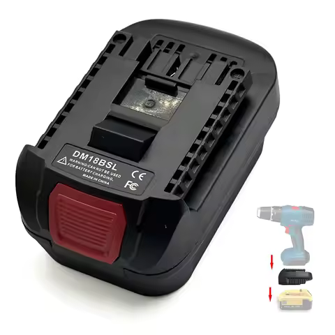NEW Battery Converter Adapter DM18BSL for Milwakee 18V&amp;Dewalt 20V Li-Ion Battery Used to for Bosch 18V Tool Battery