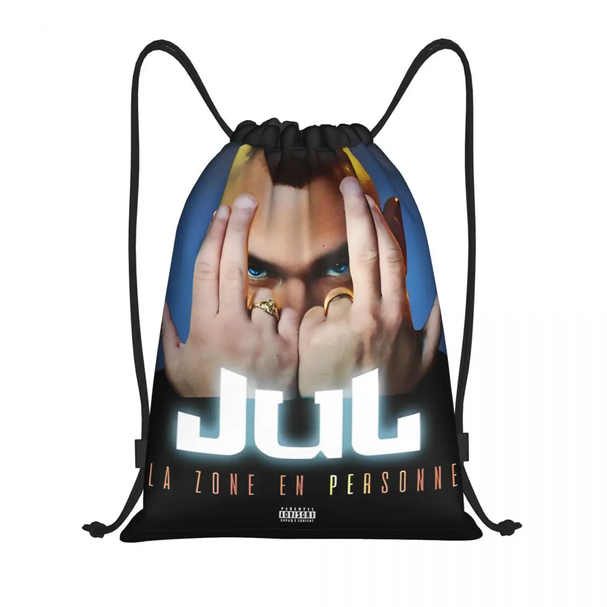 Jul Gold And Platinum Rapper Drawstring Backpack Sports Gym Bag String Sackpack for Cycling