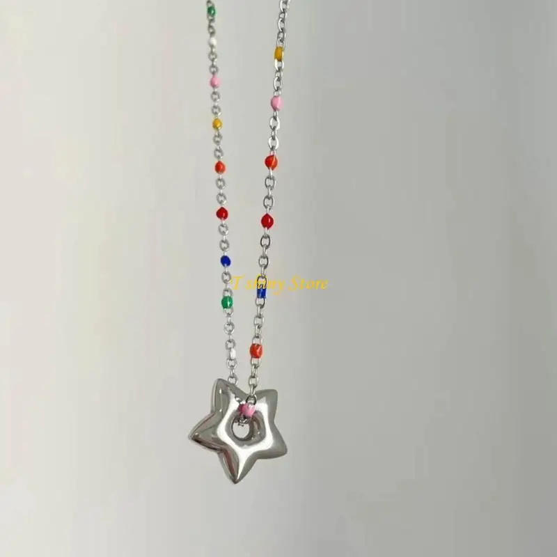 

N58F Stainless Steel Star Bead Heart Spacer Beads DIY Jewelry Making Bracelets Women