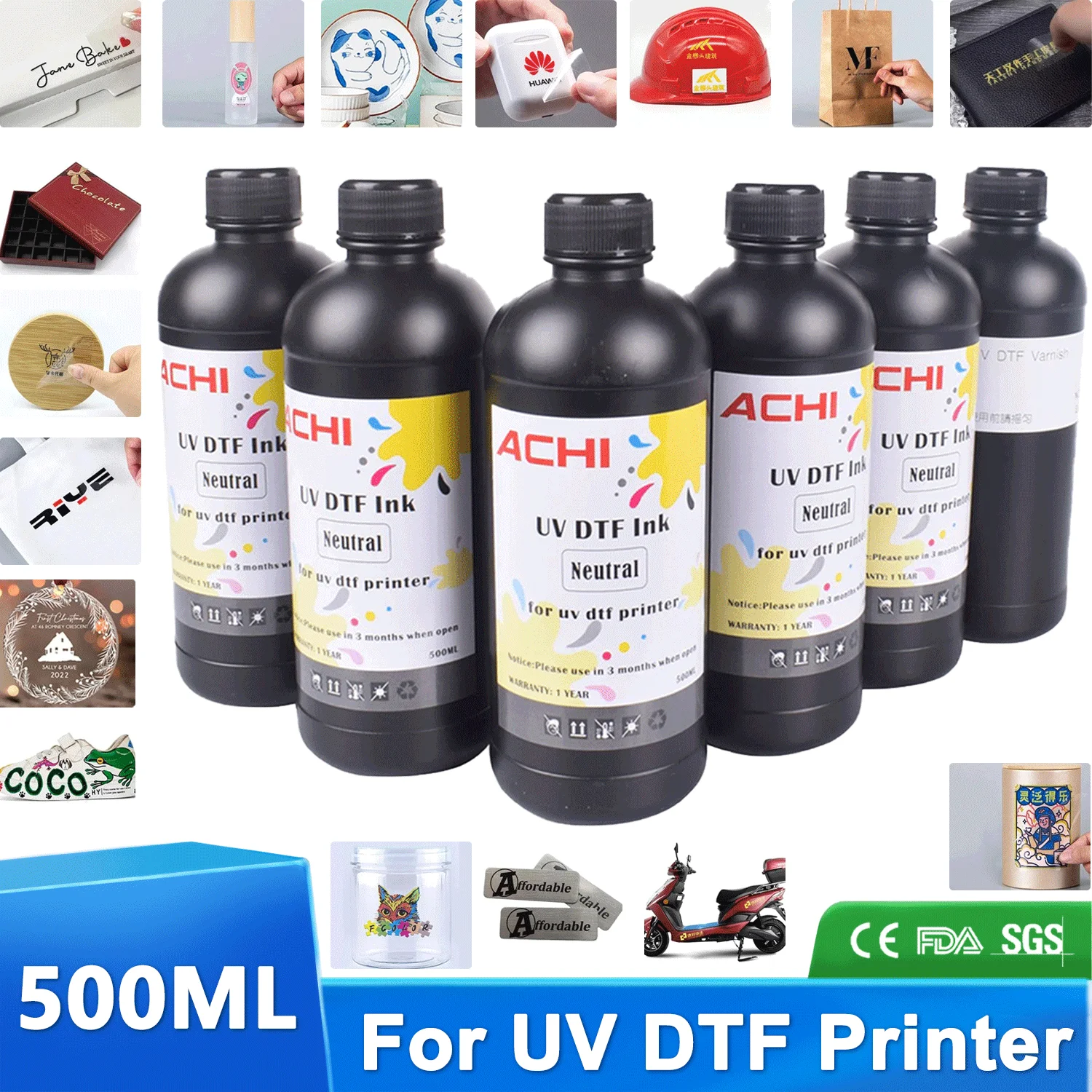 5X500Ml Uv Dtf Ink …