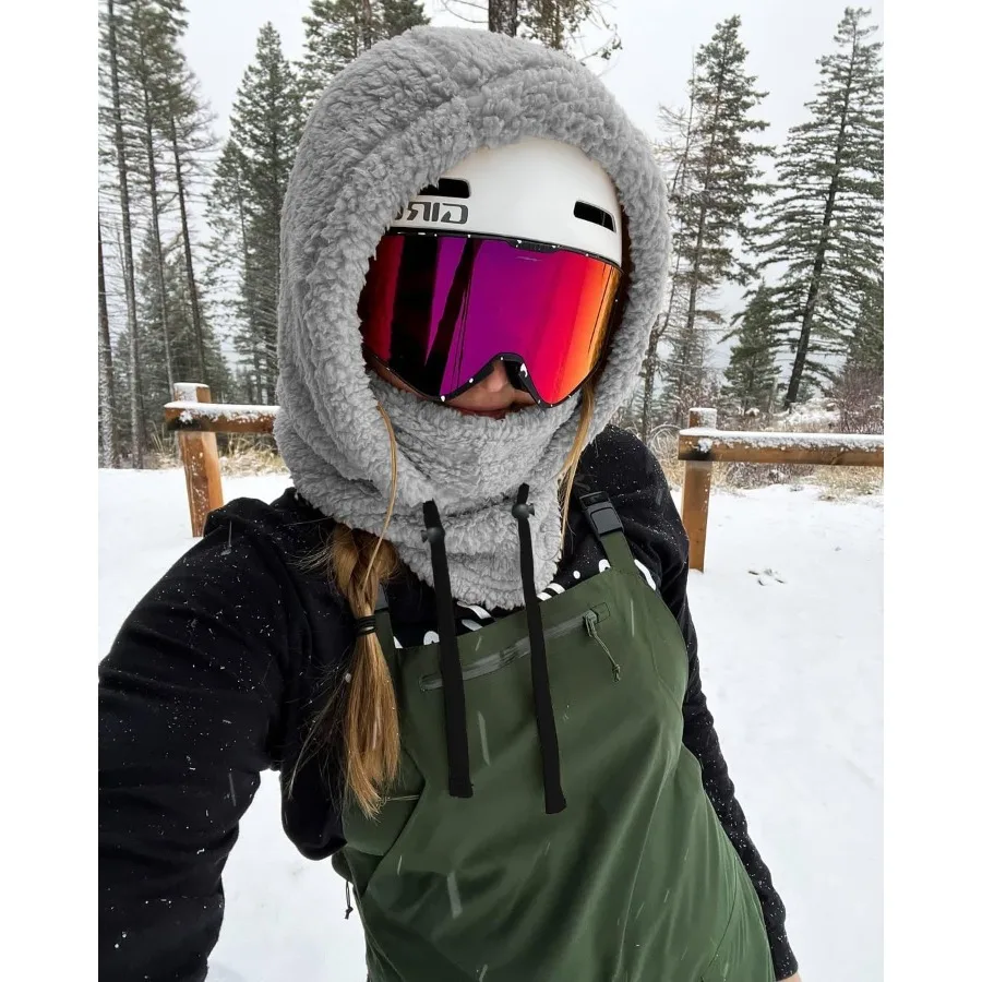 قناع التزلج Shy Velvet Sherpa Hood قناع التزلج بالاكلافا الشتوي المقاوم للرياح للرجال والنساء