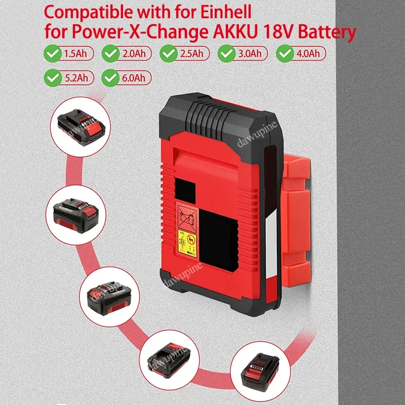 Electric Power Tool Battery Wall Mount Fixing Bracket Holder Base Display Rack for Einhell for Power X-Change 18V Li-ion Battery